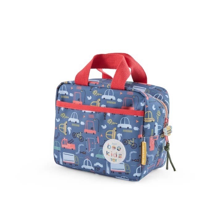 Just Bee Kids - Insulated Lunch Bag - Transport Print - Mabel & Fox