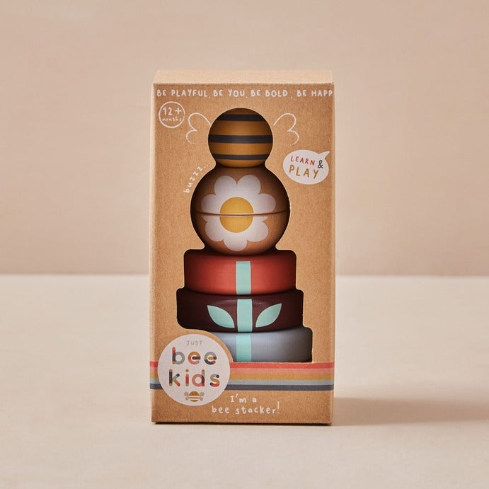 Just Bee Kids - Wooden Bee Stacking Toy - Mabel & Fox