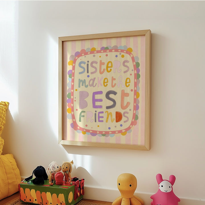 Lara & Kin - Art Print - Sisters Make The Best Friends