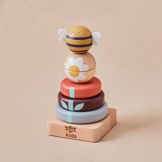 Just Bee Kids - Wooden Bee Stacking Toy - Mabel & Fox