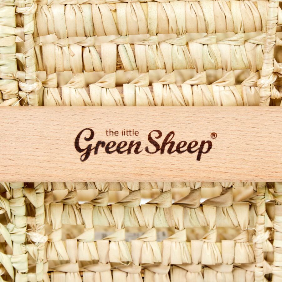 The Little Green Sheep - Moses Basket, Mattress & Rocking Stand - Quilted Truffle Rice