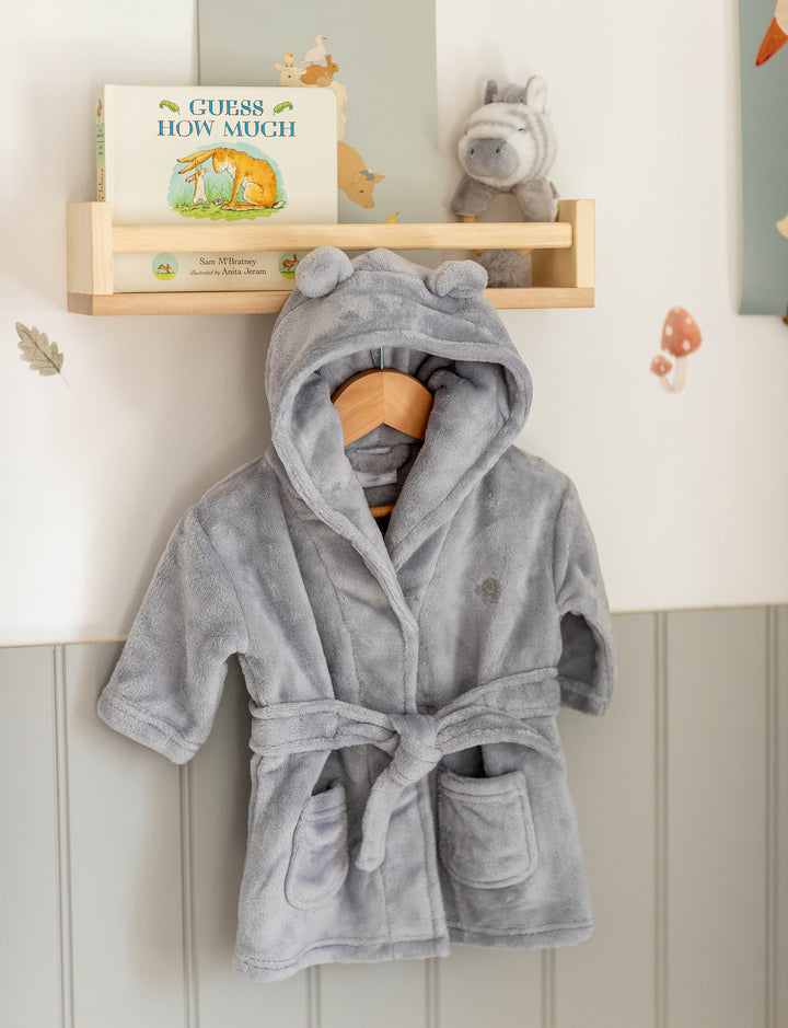 Mabel & Fox - Baby Hooded Dressing Gown - Grey - Mabel & Fox