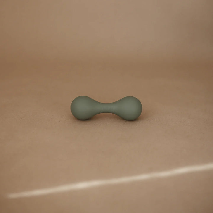 Mushie - Silicone Baby Rattle -Dried Thyme - Mabel & Fox