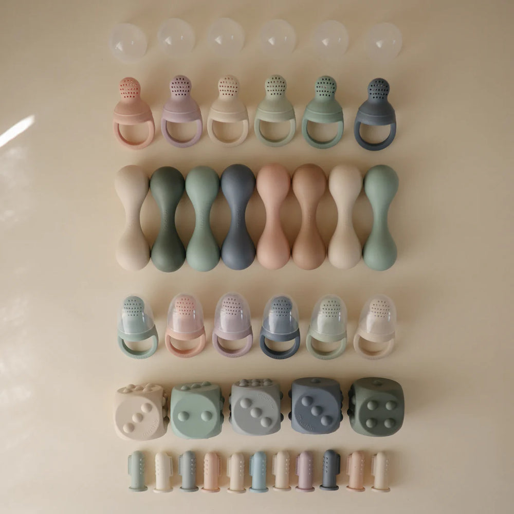Mushie - Silicone Baby Rattle -Tradewinds - Mabel & Fox