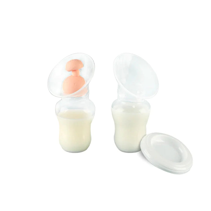 Fraupow - Silicone Breast Pump - Manual Breast Pump & Milk Collector - Mabel & Fox