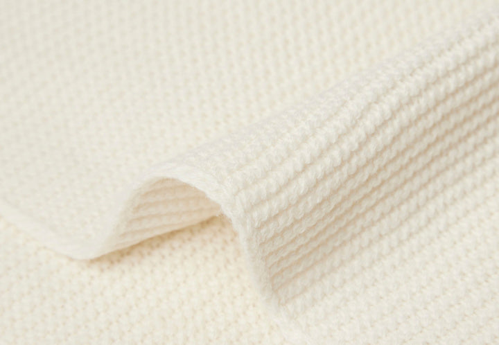 Jollein - Cradle Blanket - Basic Knit - Ivory - Mabel & Fox