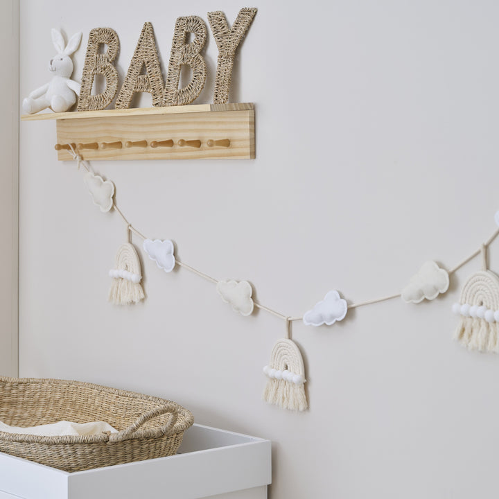 Ginger Ray - Macrame Rainbows and Clouds - Nursery Baby Bunting
