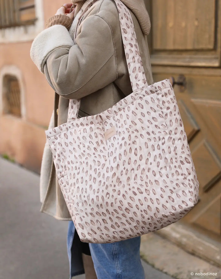 Nobodinoz - Hyde Park Tote Bag - Leonie Latte - Mabel & Fox
