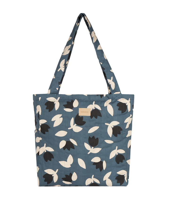 Nobodinoz - Hyde Park Tote Bag - Blue Black Tulips - Mabel & Fox