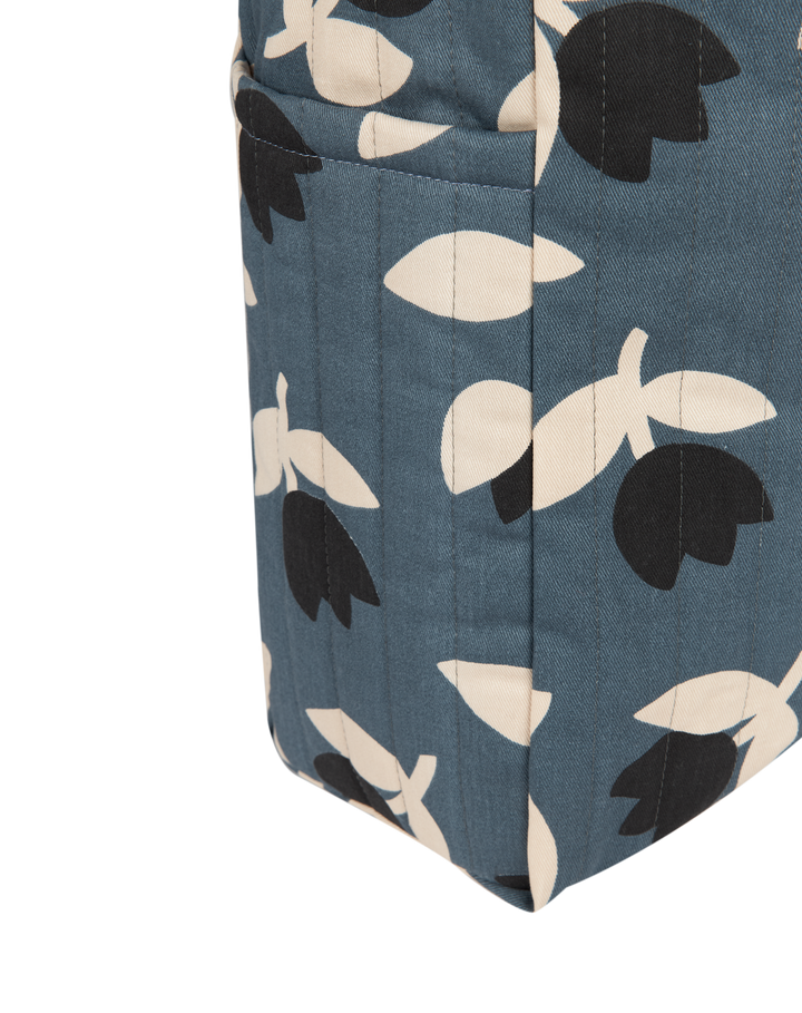 Nobodinoz - Hyde Park Tote Bag - Blue Black Tulips - Mabel & Fox