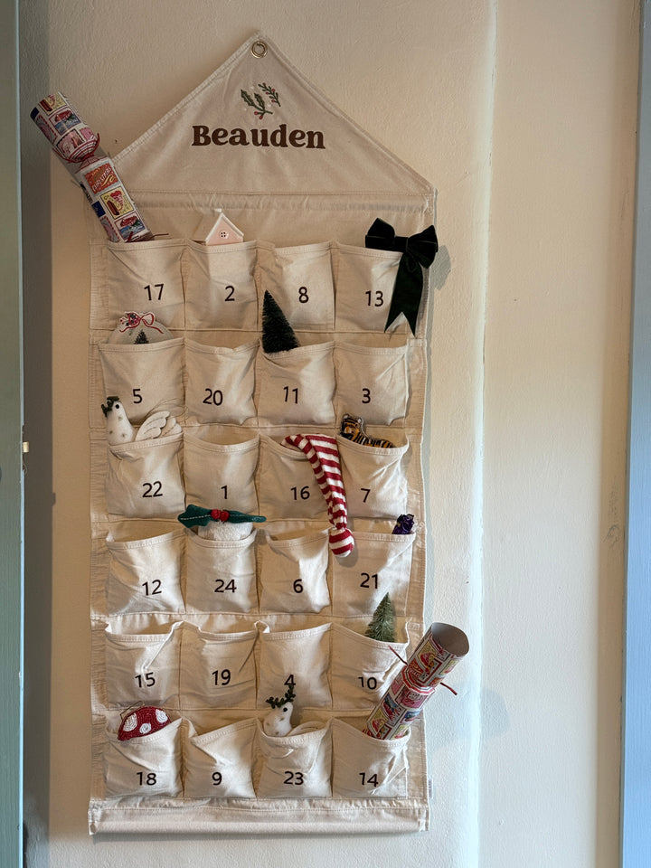Mabel & Fox - Personalised Canvas Advent Calendar - Embroidered