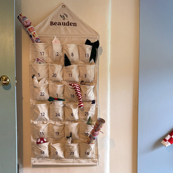 Mabel & Fox - Personalised Canvas Advent Calendar - Embroidered