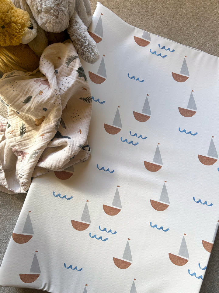Mabel & Fox - Wedge Baby Changing Mat - Sail Away