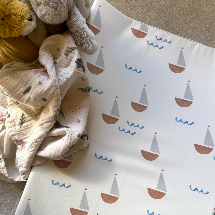 Mabel & Fox - Wedge Baby Changing Mat - Sail Away