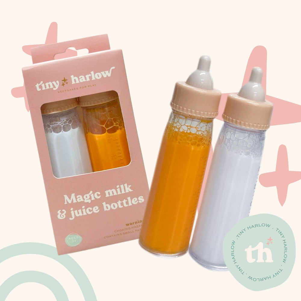 Tiny Harlow - Tiny Tummies - Magic Milk and Juice Bottle Set - Mabel & Fox