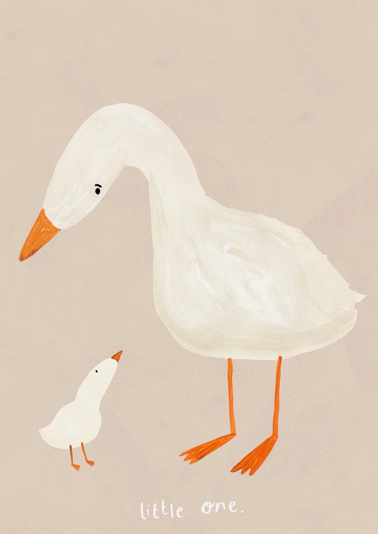 Yaya Studio - Art Print - Little One Geese - Neutral - Mabel & Fox