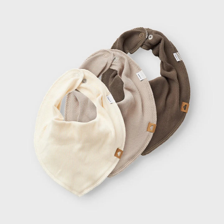 Name It - Scarf Bib - Brown (3 Pcs)