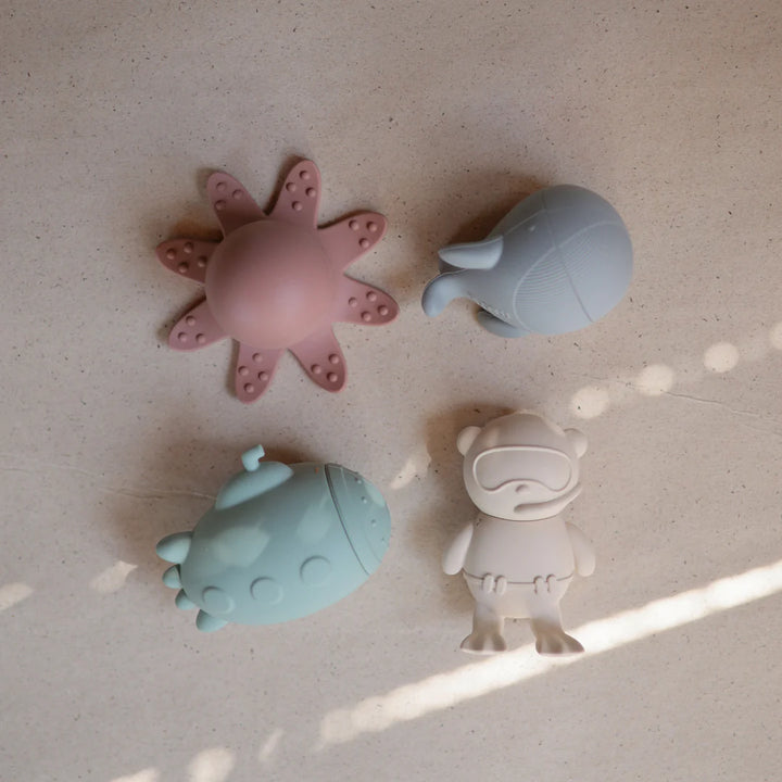 Mushie - Bath Play Set - Sealife - Mabel & Fox