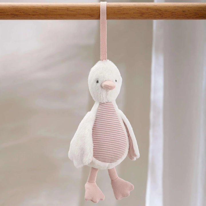 Mamas & Papas - Welcome to the World Duckling - Chime Duck Travel Toy - Pink - Mabel & Fox