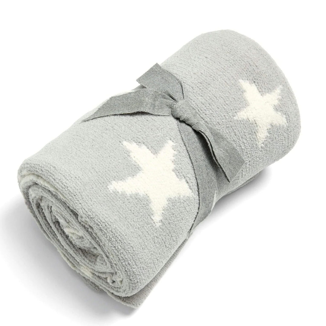 Mamas & Papas - Chenille Blanket - Grey Star - Mabel & Fox