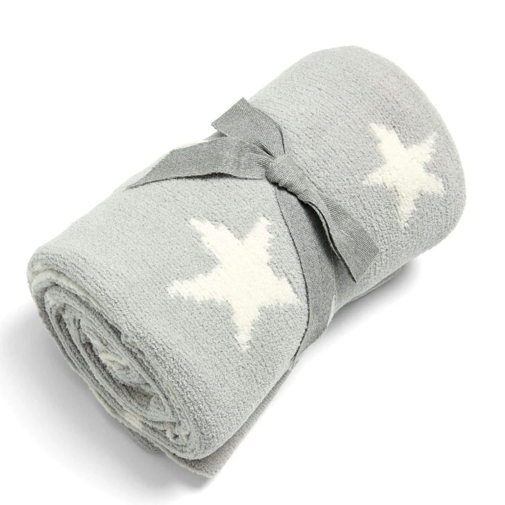 Mamas & Papas - Chenille Blanket - Grey Star - Mabel & Fox