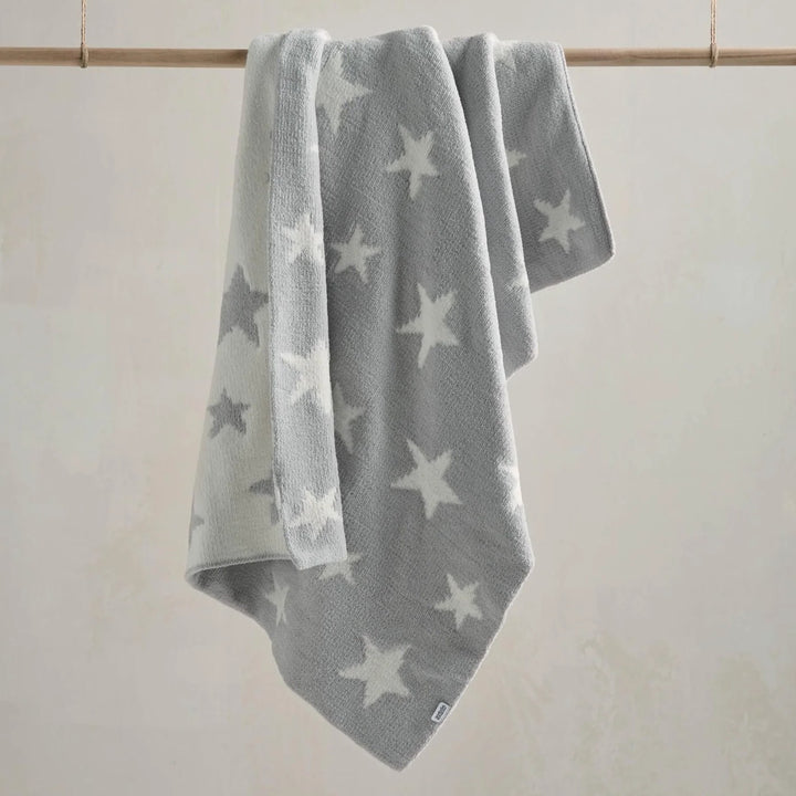 Mamas & Papas - Chenille Blanket - Grey Star - Mabel & Fox