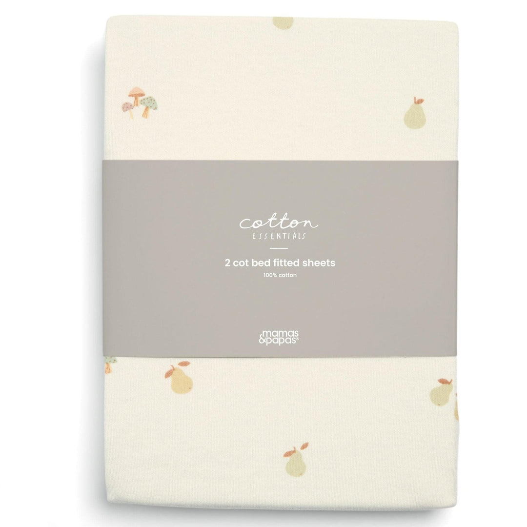 Mamas & Papas - Cotbed Fitted Sheet (Pack of 2) - Woodland Print