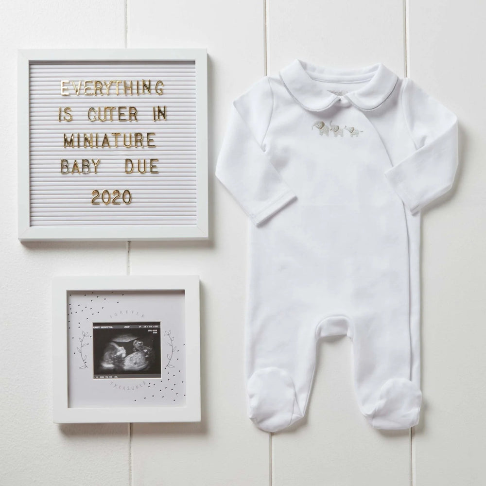 Mamas & Papas - Baby Scan Photo Frame White - Forever Treasured - Mabel & Fox