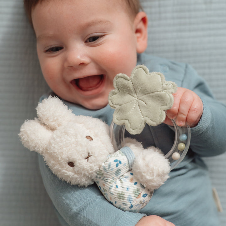 Little Dutch x Miffy - Rattle Ring - Lucky Leaves - Mabel & Fox