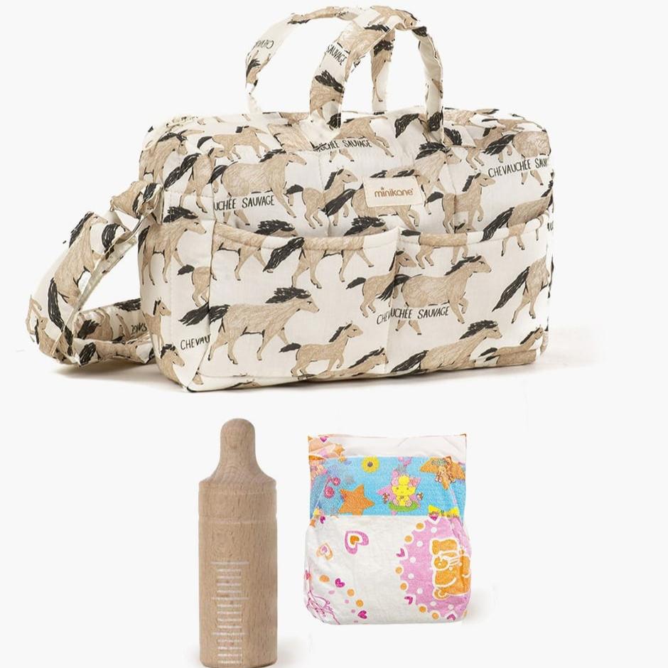 MiniKane - Doll Nappy Bag & Accessories - Wild Ride - Mabel & Fox