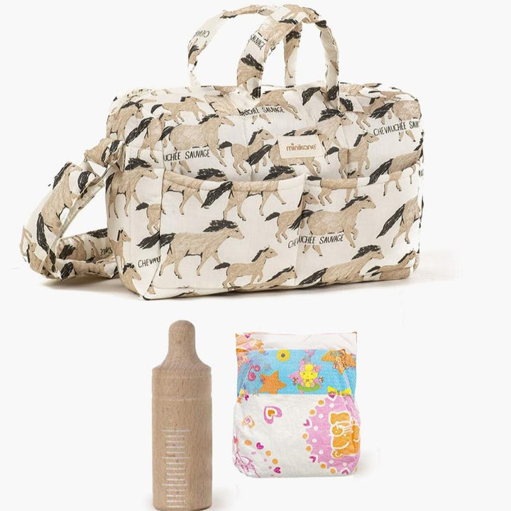 MiniKane - Doll Nappy Bag & Accessories - Wild Ride - Mabel & Fox