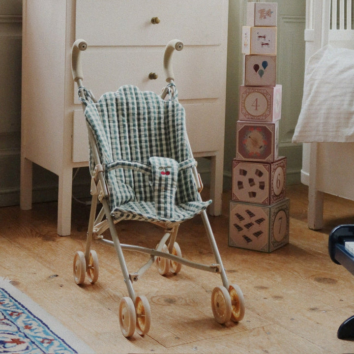 Konges Slojd - Cheeky Doll Stroller - Smoke Pine Check