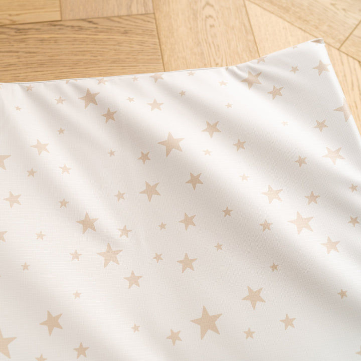 Mabel & Fox - Wedge Baby Changing Mat - Beige Stars - Mabel & Fox