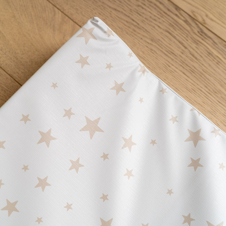 Mabel & Fox - Wedge Baby Changing Mat - Beige Stars - Mabel & Fox
