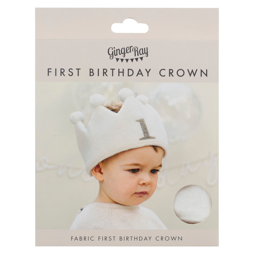Ginger Ray - Fabric 1st Birthday Crown