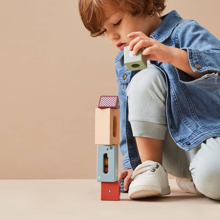 Just Bee Kids - Wooden Sensory Blocks With Bag