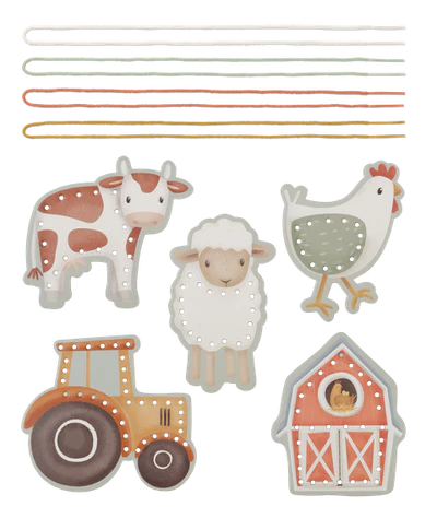 Little Dutch - Lacing Cards - Little Farm - Mabel & Fox