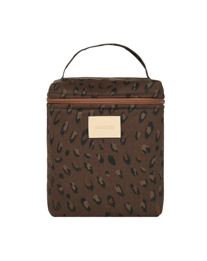 Nobodinoz-Hyde Park Insulated Baby Bottle And Lunch Bag- Leonie Brown - Mabel & Fox