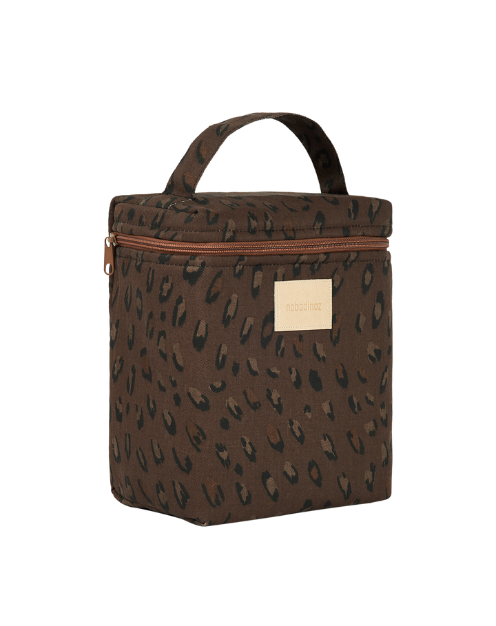 Nobodinoz-Hyde Park Insulated Baby Bottle And Lunch Bag- Leonie Brown - Mabel & Fox