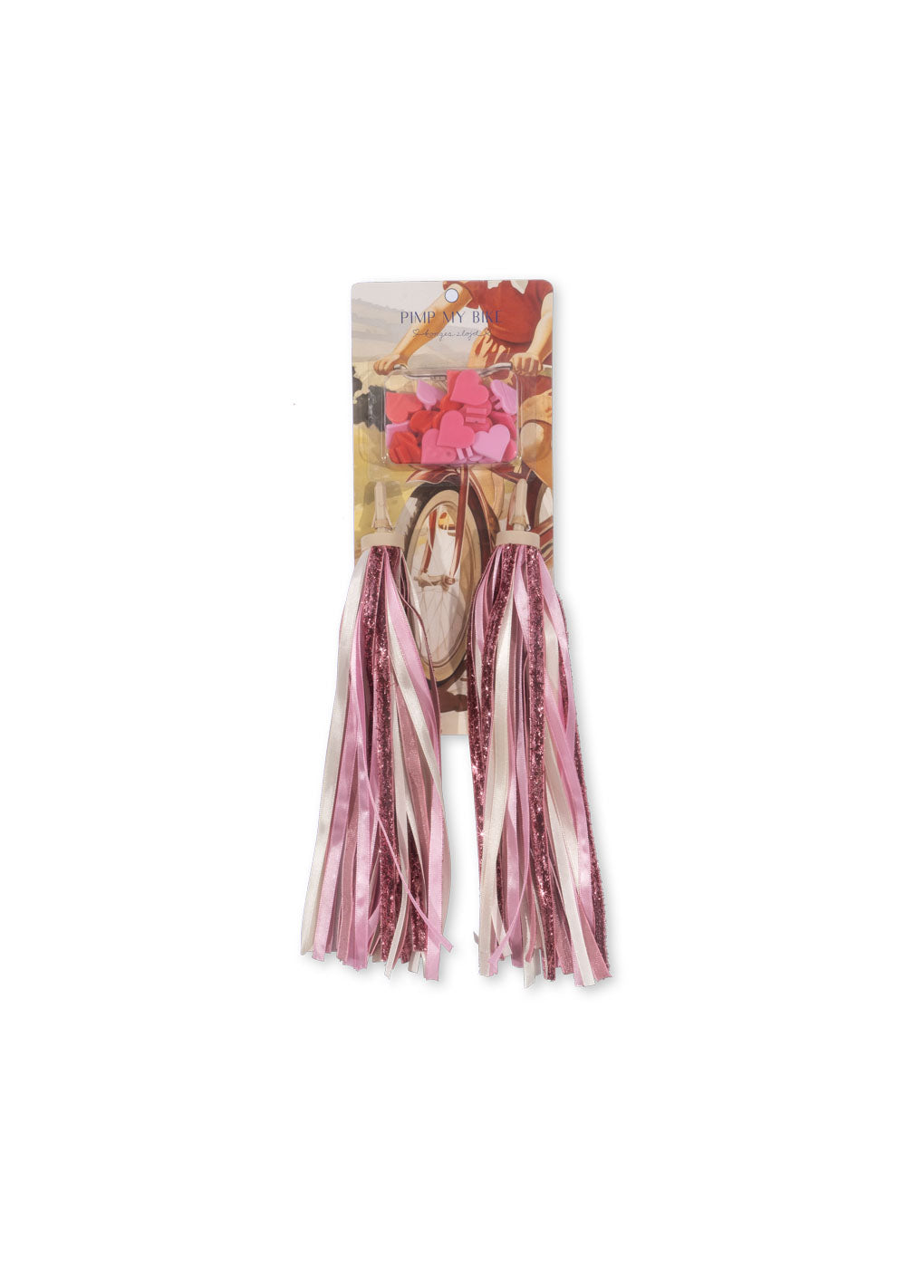 Konges Slojd - Bicycle Streamers & Beads - Pink Glitter