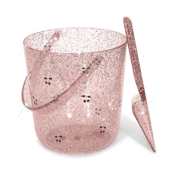 Konges Slojd- Glitter Bucket & Shovel - Cherry