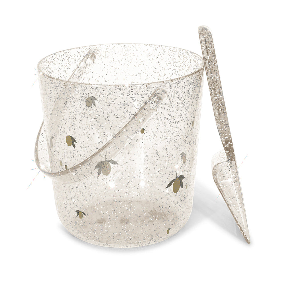 Konges Slojd- Glitter Bucket & Shovel - Lemon
