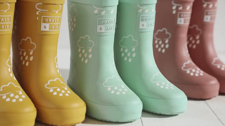 Grass & Air - Colour-Changing Cloud Wellies - Stone
