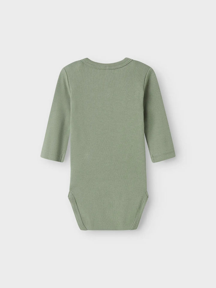 Name It - Long Sleeve Bodysuit Set - Elephants (3 Pcs)