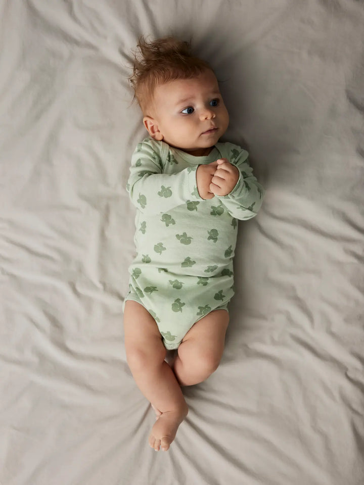 Name It - Long Sleeve Bodysuit Set - Elephants (3 Pcs)