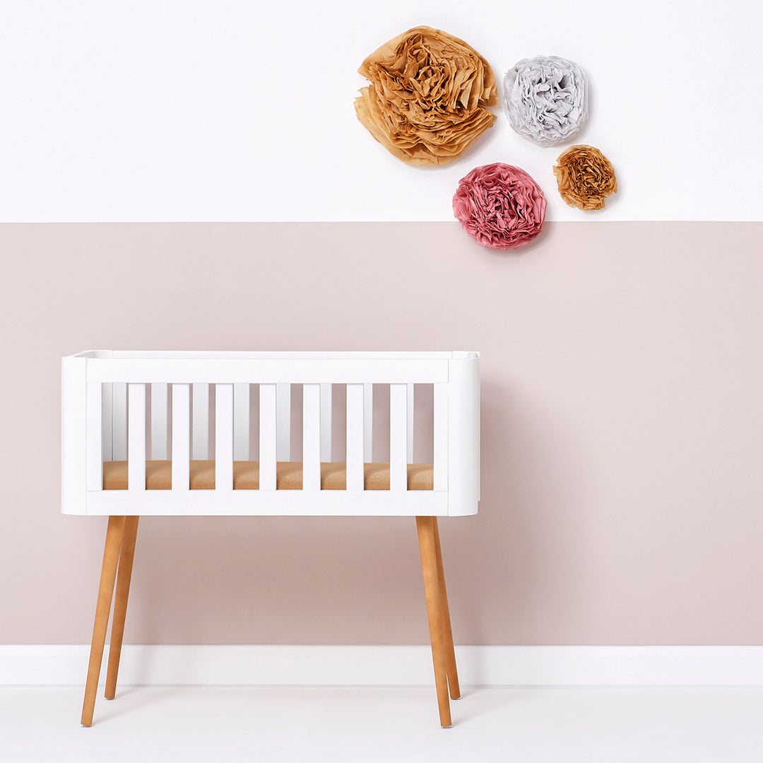 The Little Green Sheep - Crib Linen Sheets - Honey - Mabel & Fox