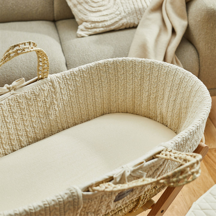 The Little Green Sheep - Moses / Pram Linen Sheets - Linen - Mabel & Fox