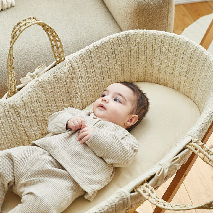 The Little Green Sheep - Moses Basket & Mattress Bundle - Mabel & Fox