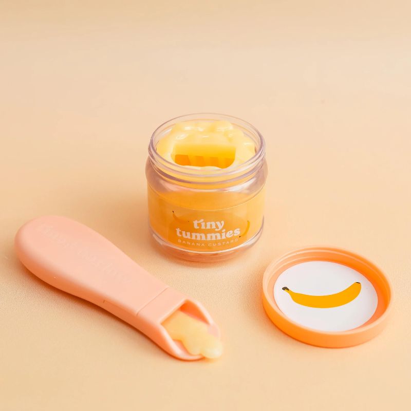 Tiny Harlow - Tiny Tummies - Jar & Spoon Set - Banana Custard - Mabel & Fox