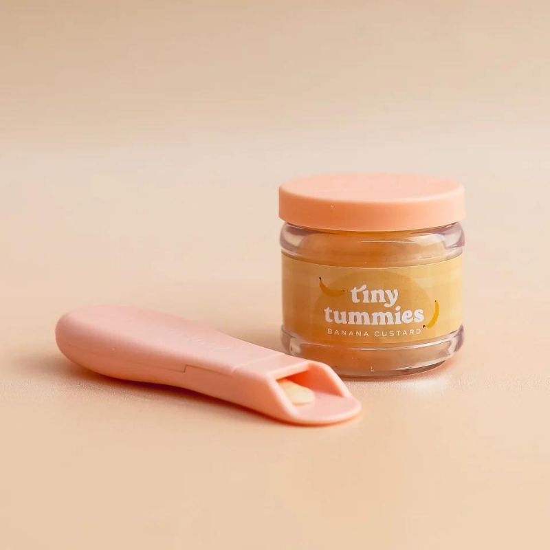 Tiny Harlow - Tiny Tummies - Jar & Spoon Set - Banana Custard - Mabel & Fox